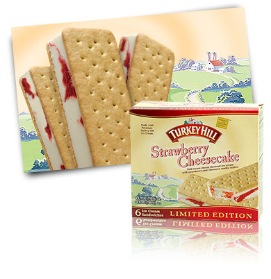 ice cream wafers
 on ... Cheesecake - Limited Edition Ice Cream Sandwiches | Turkey Hill Dairy