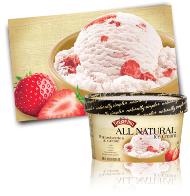 Turkey Hill Strawberries & Cream All Natural Ice Cream