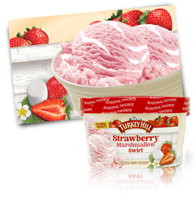 Turkey Hill Strawberry Marshmallow Swirl Frozen Dairy Desserts