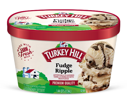 Turkey Hill Fudge Ripple Ice Cream and Frozen Desserts