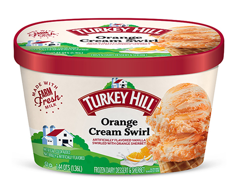 Turkey Hill Orange Cream Swirl Frozen Dairy Desserts