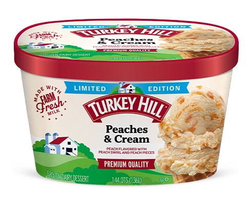 Turkey Hill Peaches and Cream Ice Cream and Frozen Desserts