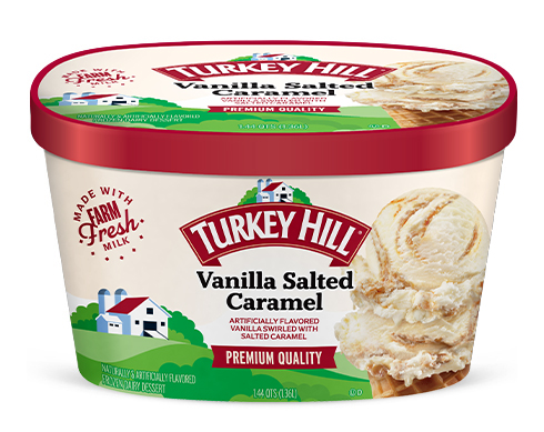 Turkey Hill Vanilla Salted Caramel Ice Cream and Frozen Desserts