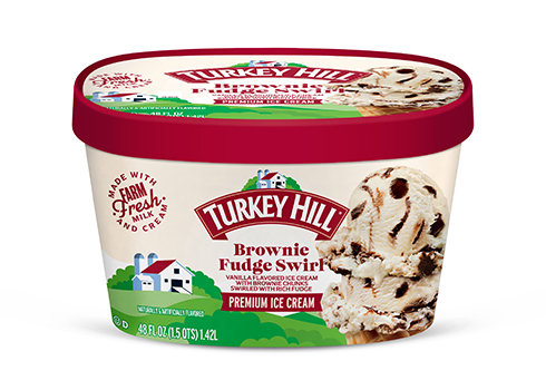 Turkey Hill Brownie Fudge Swirl Premium Ice Cream