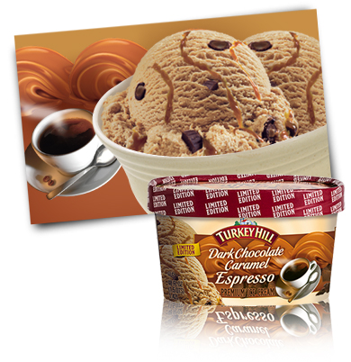Turkey Hill Dark Chocolate Caramel Espresso Premium Ice Cream