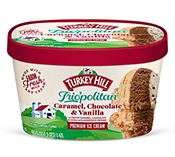 Caramel, Chocolate & Vanilla Trio'politan Premium Ice Cream