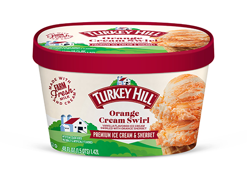Turkey Hill Orange Cream Swirl Premium Ice Cream