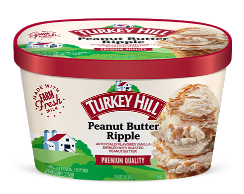 Turkey Hill Peanut Butter Ripple Ice Cream and Frozen Desserts