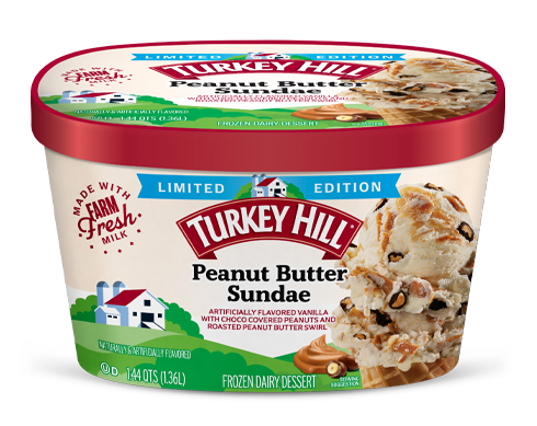 Turkey Hill Peanut Butter Sundae  Ice Cream