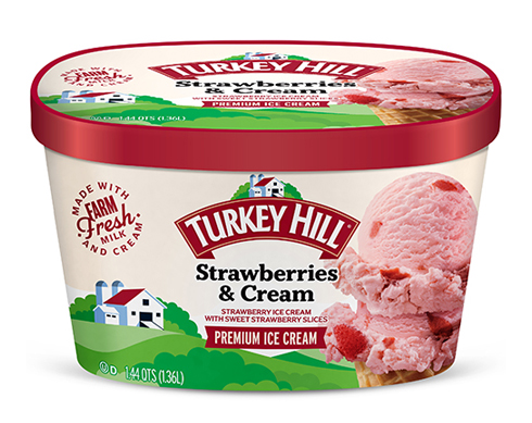 Turkey Hill Strawberries and Cream Premium Ice Cream