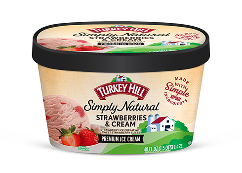 Turkey Hill Strawberries & Cream Simply Natural Ice Cream
