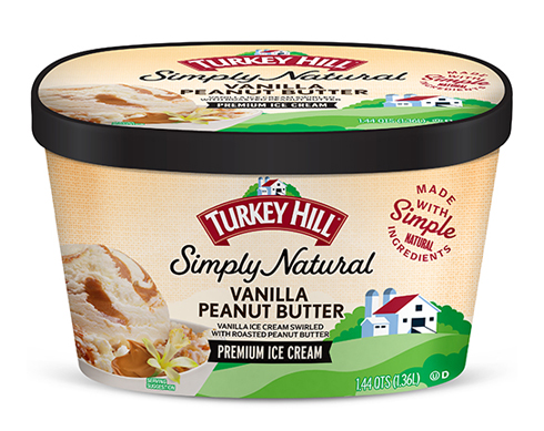 Turkey Hill Vanilla Peanut Butter Simply Natural Ice Cream