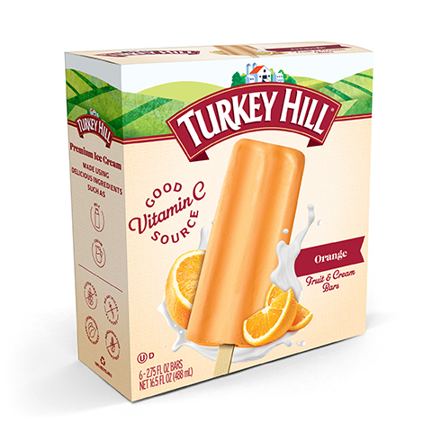 Turkey Hill Orange Fruit & Cream Bars