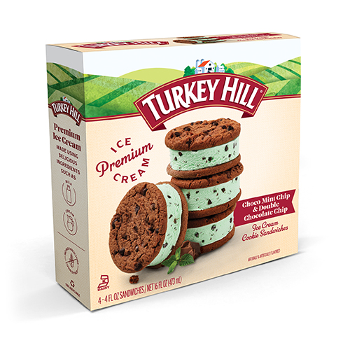 Turkey Hill Choco Mint Chip Ice Cream Cookie Sandwiches