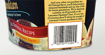 How do i find a upc code for a product Turkey Hill Dairy Product Codes