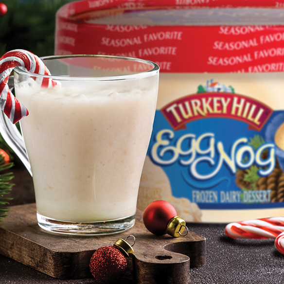 Candy Cane Egg Nog Milkshake